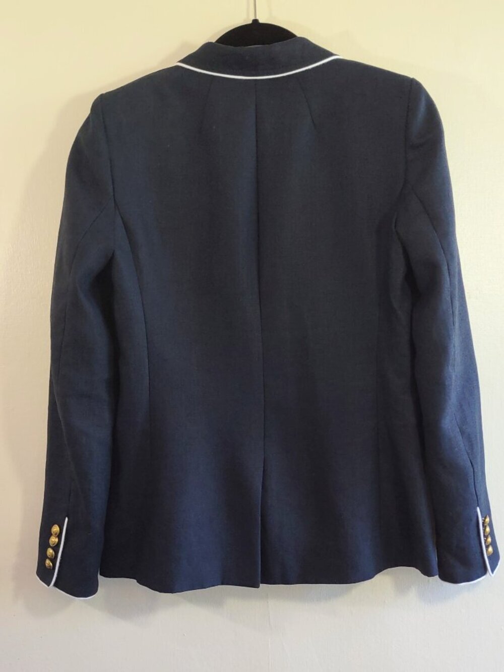 J Crew Rhodes Linen Blazer Size 2 Capsule Nautical Preppy Office Country Club - Picture 6 of 13